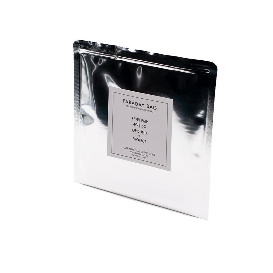 This is an 8x8 military grade Faraday Bag. Put your phone in it to protect you from your phone. It also protect your phone from any electromagnetic pulse or information getting stolen. It the highest quality faraday bag on the market.   If you need to sleep with your phone on, put it in the Faraday Bag without sealing it. It will quiet the invisible polarized waves to allow you to sleep better. The phone will still ring with it inside and your alarm will still go off and be heard.