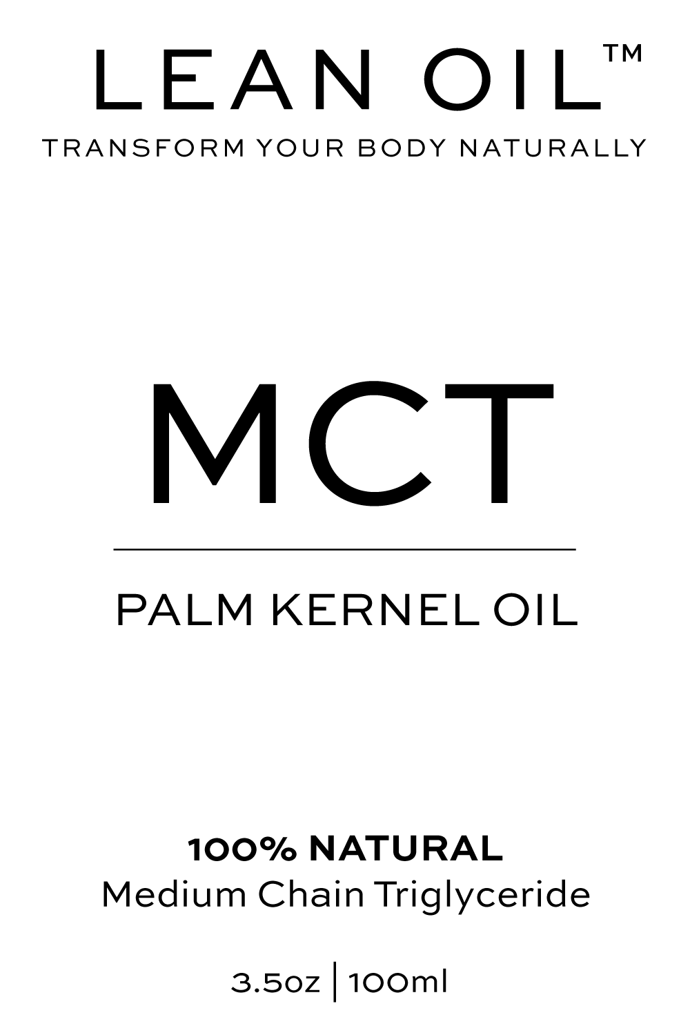 LEAN OIL™ MCT Palmkernöl